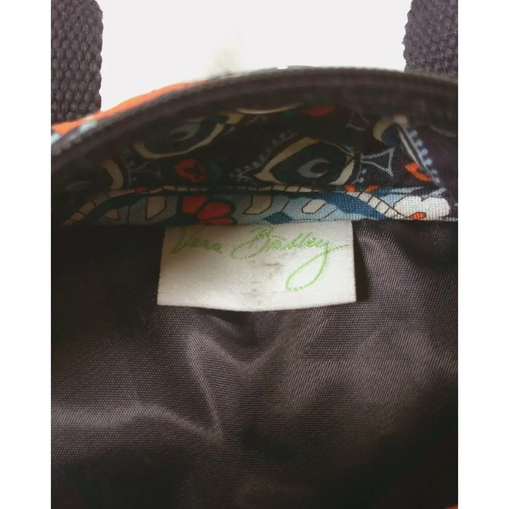 Vera Bradley Marrakesh Quilted Cotton Backpack School Travel Blue Orange